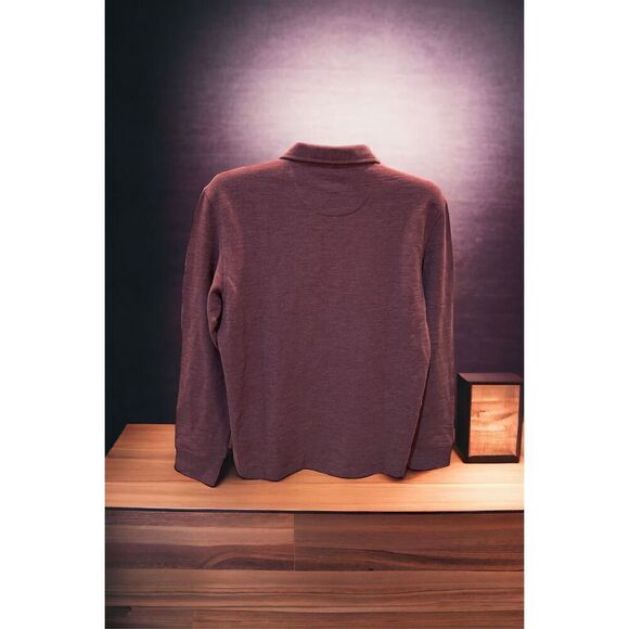 Men’s Untuckit Wrinkle-Free Long-Sleeve Damaschino Polo Size M - Picture 3 of 8